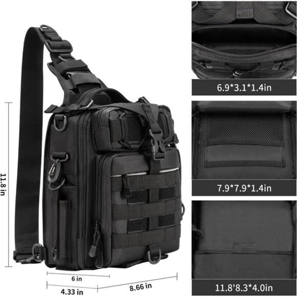 Outdoor Tackle Bag - Large Water-Resistant Fishing Backpack - Picture 4 of 7